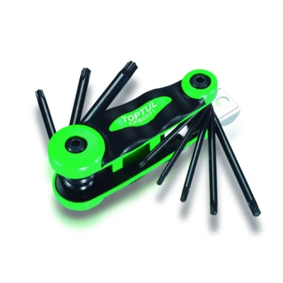 Imagem de TOPTUL AIFB0801 Kit de chaves parafusos angulares T9, T10, T15, T20, T25, T27, T30, T40