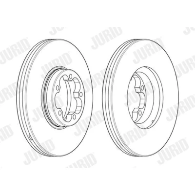 Imagem de JURID 563122J 1 Disco de travão 308 31 5 113,5 ventilado oleado sem acessórios FORD: Transit Mk6 Van, V363 Van