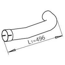 Imagem de DINEX 48202 Tubo de escape 496 à frente 80 Euro 4 (D4)