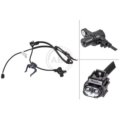 Imagem de A.B.S. 31676 Sensor de ABS passivo 1000mm 1035mm 21mm preto
