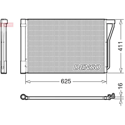 Imagem de DENSO DCN05022 Condensador com secador R 134a BMW: 5 Sedan