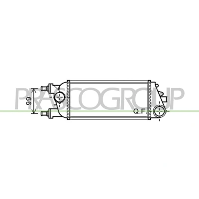 Imagem de PRASCO LA004N001 Intercooler com acoplamentos rápidos