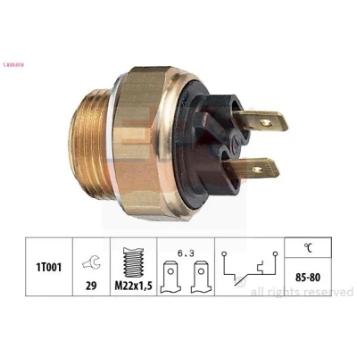Imagem de EPS 1.850.018 Interruptor de temperatura, ventilador do radiador M22x1,5 Made in Italy OE Equivalent