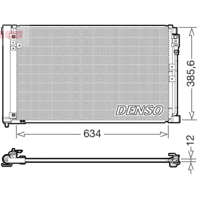 Imagem de DENSO DCN46038 Condensador 634mm