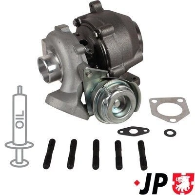 Imagem de JP GROUP 1417400300 Turbocompressor accionado pelos gases de escape incl. Kit juntas BMW: 3 Compact, X3, Sedan