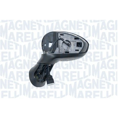 Imagem de Espelho retrovisor Magneti Marelli 350314027180 sem capa esquerda preto rugoso elétrico convexo para veículo com volante à