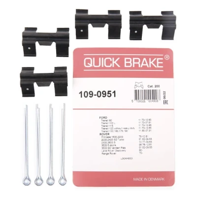Imagem de QUICK BRAKE 109 0951 Kit de acessórios, pastilhas travão LAND ROVER: Range Rover 2, Discovery 1, Defender SUV Cabrio, FORD: Transit Mk3 Minibus