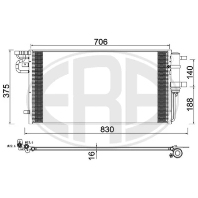 Imagem de ERA 667269 Condensador com secador 728 FORD: FOCUS 3 Turnier