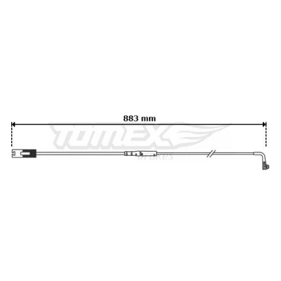 Imagem de TOMEX brakes TX 30 75 Sensor de Desgaste Pastilha Freio Eixo traseiro BMW: 5 Touring