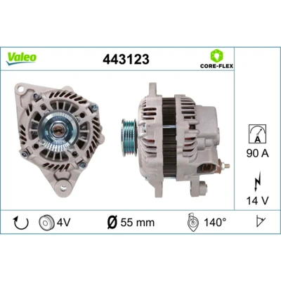 Imagem de VALEO 443123 Alternador 14V 90A SMART: Fortwo II Cabrio