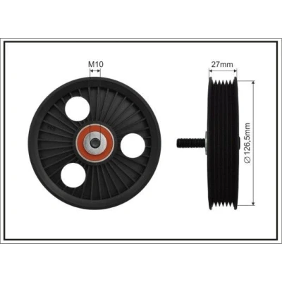 Imagem de CAFFARO 500245 Polia Tensora RENAULT: CLIO 2, MEGANE 2 Stufenheck, Kombi, NISSAN: Qashqai / Qashqai+2 I