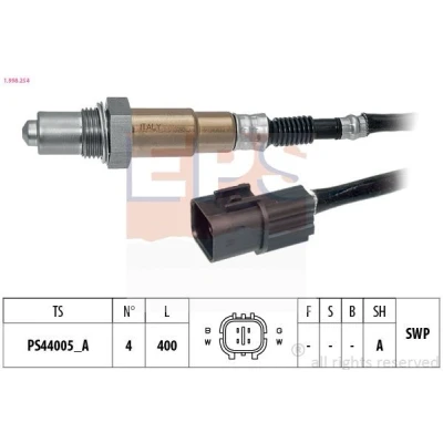Imagem de EPS 1.998.254 Sonda lambda Made in Italy OE Equivalent com aquecimento, plana, Rosca pré lubrificada KIA: RIO 3