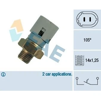 Imagem de FAE 35710 Interruptor de temp., luz avisadora líquido refrigeração