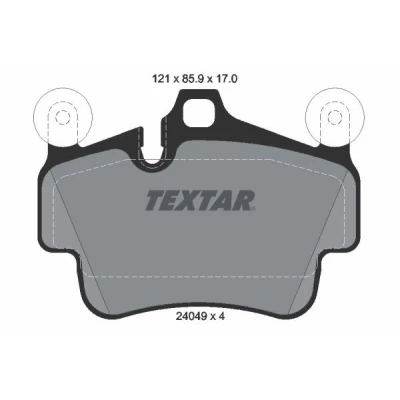 Imagem de TEXTAR 2404903 Jogo de pastilhas para travão disco preparado indicador aviso desgaste PORSCHE: Boxster