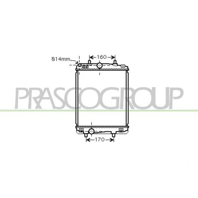 Imagem de PRASCO CI201R004 Radiador, arrefecimento do motor Alumínio 375 335 16 Aletas de refrigeração soldadas PEUGEOT: 107 Hatchback, TOYOTA: Aygo