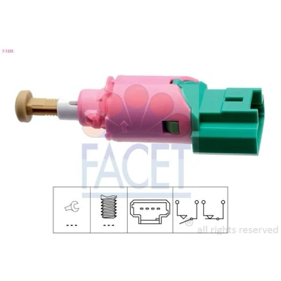 Imagem de FACET 7.1235 Interruptor de luz stop mecânico Made in Italy OE Equivalent RENAULT: LAGUNA 3