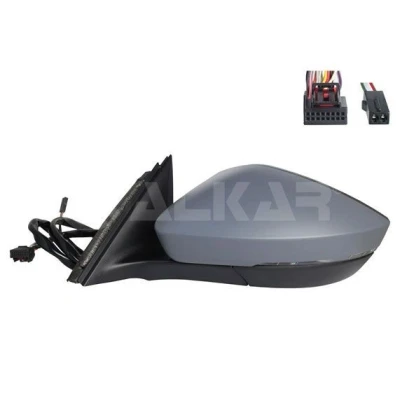 Imagem de Espelho retrovisor Alkar 6146735 à direita com subcapa elétrico aquecível, dobrável electricamente, convexo, iluminação circundante, antibrilho pa