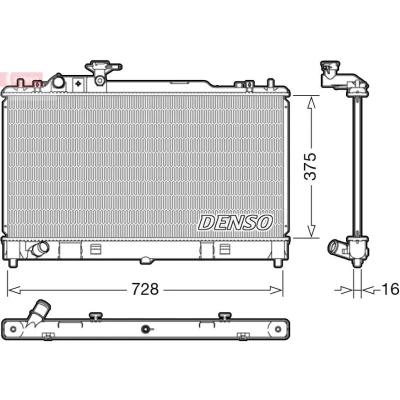 Imagem de DENSO DRM44033 Radiador, arrefecimento do motor 375 752 16 MAZDA: 6 SW