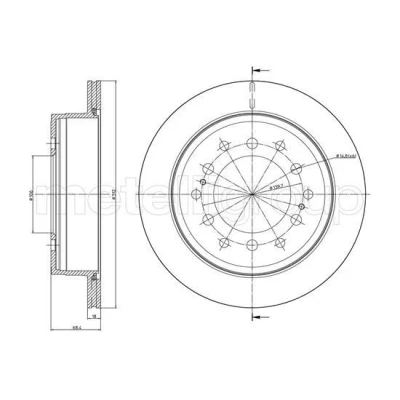 Imagem de METELLI Disco de travão TOYOTA: Land Cruiser Prado 90, 120, 70 SUV 312,0mm 18,0mm 6 106,0mm ventilado pintado