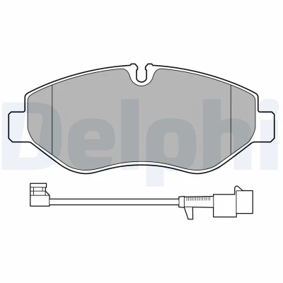 Imagem de DELPHI LP3621 Jogo de pastilhas para travão disco incl. contacto aviso desgaste com chapa anti ruído acessórios