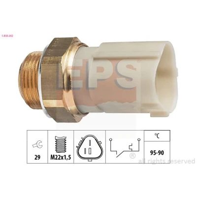 Imagem de EPS 1.850.262 Interruptor de temperatura, ventilador do radiador M22x1,5 Made in Italy OE Equivalent VOLKSWAGEN: Golf 4, 4 Variant