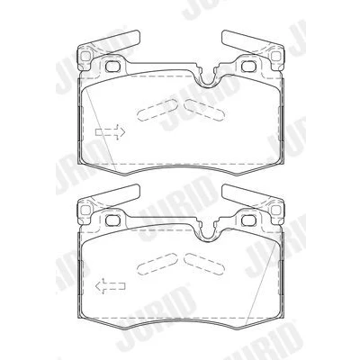 Imagem de JURID 573423J Jogo de pastilhas para travão disco não preparado indicador aviso desgaste MINI: Hatchback, Clubman, Cabrio