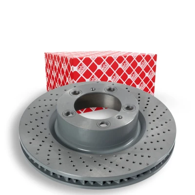 Imagem de FEBI BILSTEIN 108336 Disco de travão Eixo dianteiro, lado direito 330 28 5 130 perfurado/ventilado revestido alto carbono PORSCHE: 911 Cabrio