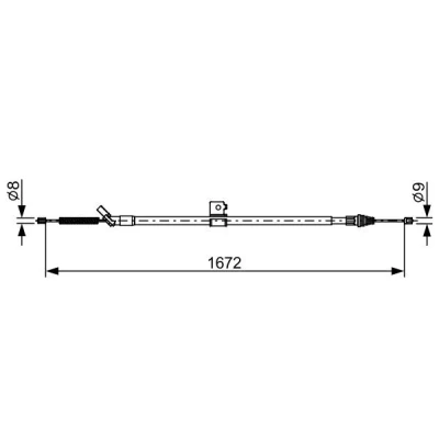 Imagem de BOSCH 1 987 482 630 Cabo de Freio Mão 1672mm