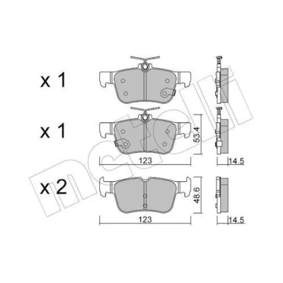 Imagem de METELLI 22 1040 1 Jogo de pastilhas para travão disco com avisador sonoro desgaste FORD: Focus Mk4 Hatchback, Turnier, Sedan