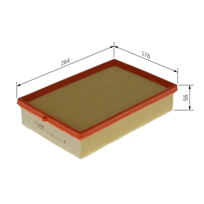 Imagem de BOSCH F 026 400 693 Filtro de ar 56 178 268 Cartucho filtrante VOLVO: XC40