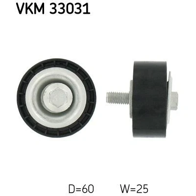 Imagem de SKF VKM 33031 Polia de Desvio com material fixação PEUGEOT: 206 Hatchback, 306 Partner I Van, CITROËN: Xsara Picasso