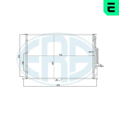 Imagem de ERA 667270 Condensador sem secador 769mm