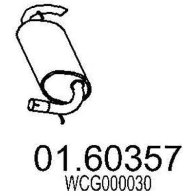 Imagem de MTS 01.60357 Panela de escape traseira 1000 LAND ROVER: Freelander I SUV Cabrio,