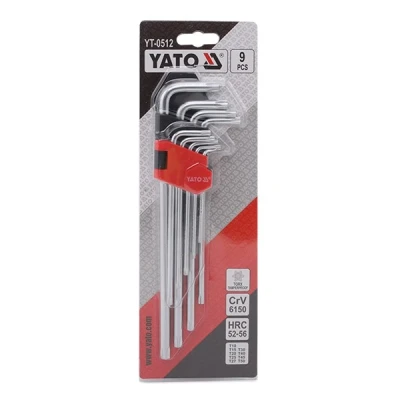 Imagem de YATO YT 0512 Kit de chaves parafusos angulares T10 T50 aço cromo vanádio 9