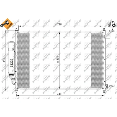 Imagem de NRF EASY FIT 35866 Condensador com secador, retentor 15,5 10,1 Alumínio 716