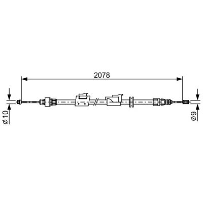 Imagem de BOSCH 1 987 482 706 Cabo de Freio Mão 2078 FORD: S Max Mk1