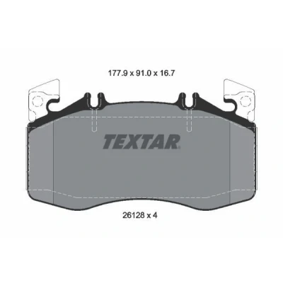 Imagem de TEXTAR 2612801 Jogo de pastilhas para travão disco preparado indicador aviso desgaste com pesos equilíbrio MERCEDES BENZ: Classe A