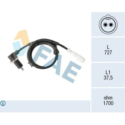 Imagem de FAE 78575 Sensor de ABS com cabo inductivo 2 727