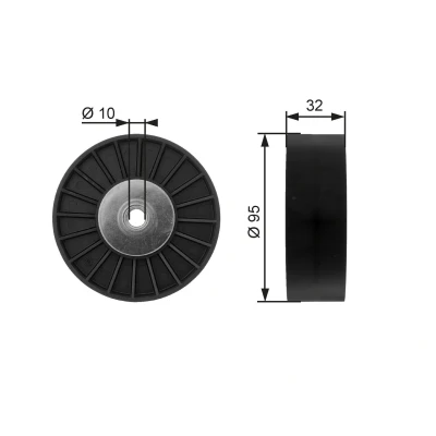 Imagem de GATES T36135 Polia de Desvio Micro V UNIQUE FIT