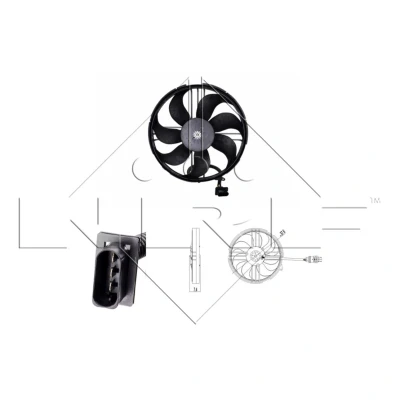 Imagem de NRF 47409 ventilador de radiador 345 12 120/310 sem estrutura do (caixilho) VOLKSWAGEN: Lupo / 3L, Polo III Hatchback