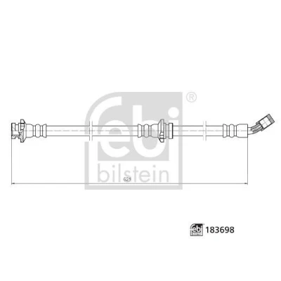 Imagem de FEBI BILSTEIN 183698 Mangueira de Travão Eixo dianteiro, lado esquerdo 625