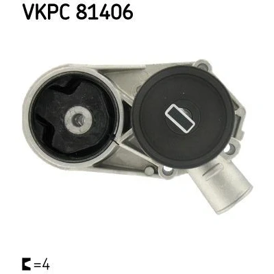 Imagem de SKF VKPC 81406 Bomba de água 4 com juntas Ferro fundido para accionamento da correia trapezoidal estriada SKODA: FELICIA 1, 2, 2 Kombi