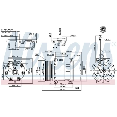 Imagem de NISSENS 89473 Compressor SD7H15 24 PAG 46 R 134a
