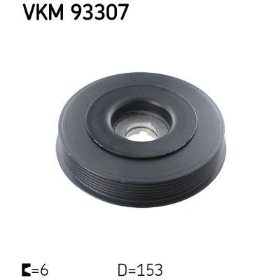 Imagem de SKF VKM 93307 Polia da Cambota 153 6 PEUGEOT: 307 Carrinha, 206 Hatchback, FORD: Focus 2, C Max, CITROËN: C5 II Hatchback