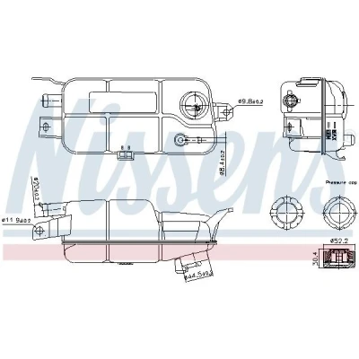 Imagem de NISSENS 996359 Depósito de Compensação Refrigerante ALFA ROMEO: 156 Sportwagon, Sedan, 145, FIAT: Marea Weekend