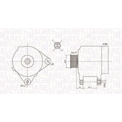 Imagem de MAGNETI MARELLI 063731907010 Alternador 12V 100A TOYOTA: Avensis II Sedan
