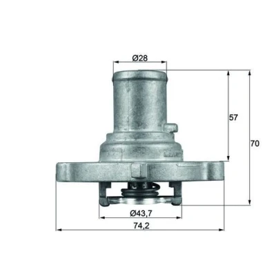 Imagem de MAHLE ORIGINAL TI 122 87D Termóstato, líquido de refrigeração 87 com junta FIAT: Punto II Hatchback, Palio I Weekend, BRAVO 1, LANCIA: Y