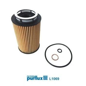 Imagem de PURFLUX L1069 Filtro de óleo Cartucho filtrante BMW: 5 Sedan, Touring, X5