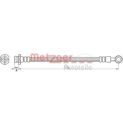 Imagem de METZGER 4110491 Mangueira de Travão 345 M10 x 1 DF