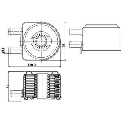 Imagem de MAHLE ORIGINAL CLC 176 000S Radiador de Óleo PEUGEOT: 206 Hatchback, 607 Sedan, 307 SW, CITROËN: C5 II Carrinha, I Carrinha endado